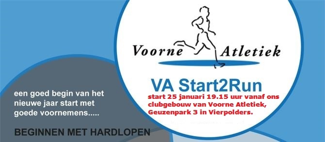 Update: Start2Run beginnerscursus hardlopen bij Voorne Atletiek